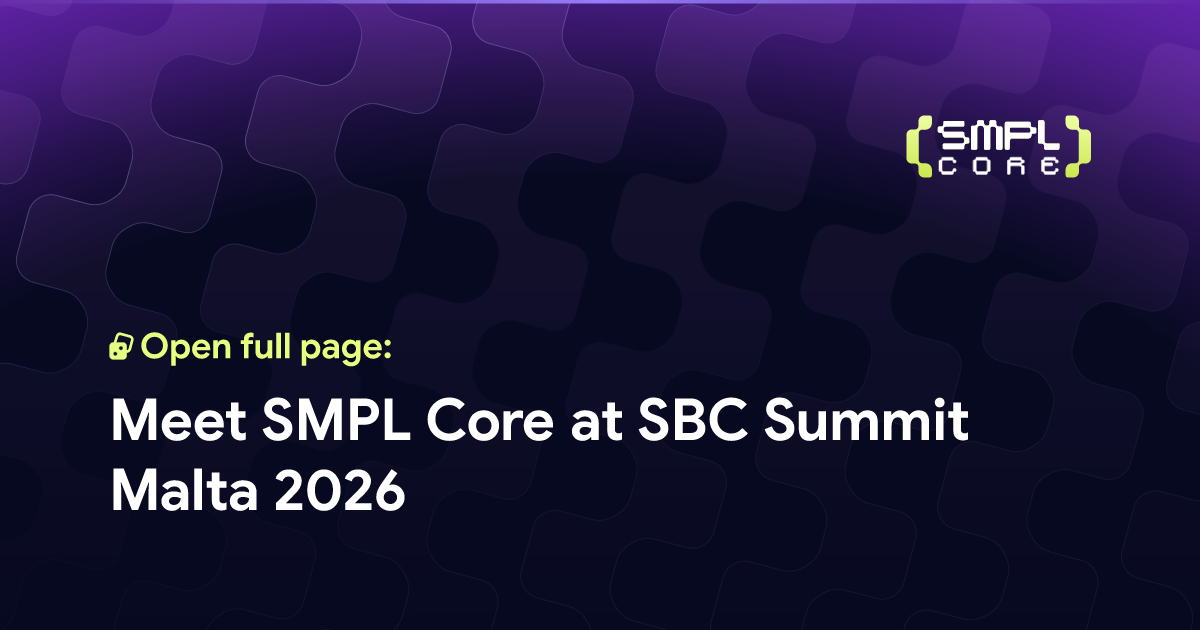 Meet SMPL Core at SBC Summit Malta 2026
